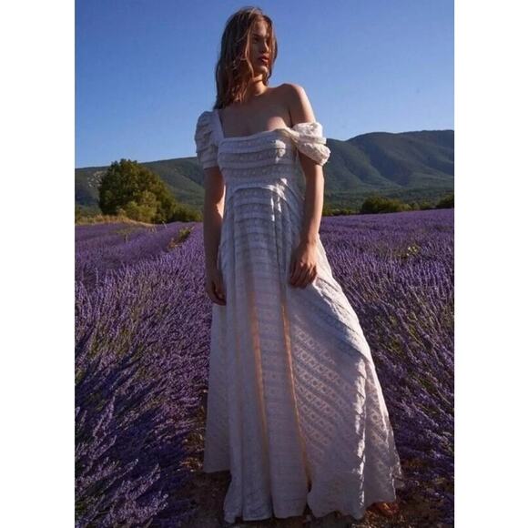 NWT $795 Loveshackfancy Ivory Ryan Scalloped Embroidered Ball Gown Dress… - Picture 3 of 16